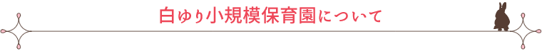 白ゆり小規模保育園について